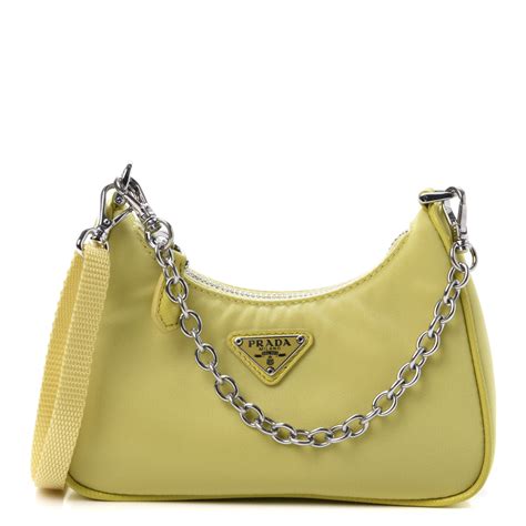 prada nylon mini bag yellow|leather mini shoulder bag prada.